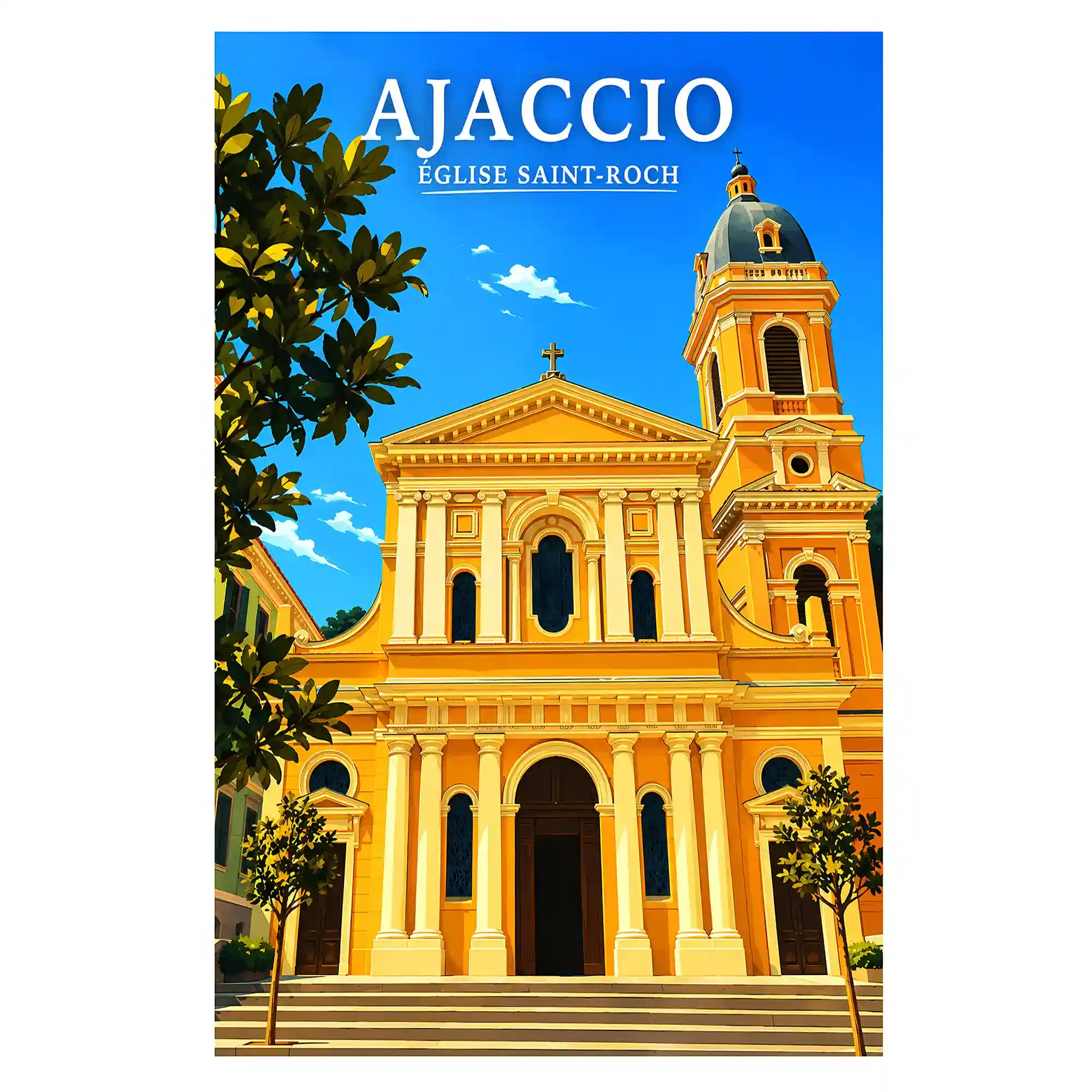 Affiche - Ajaccio - Église Saint-Roch