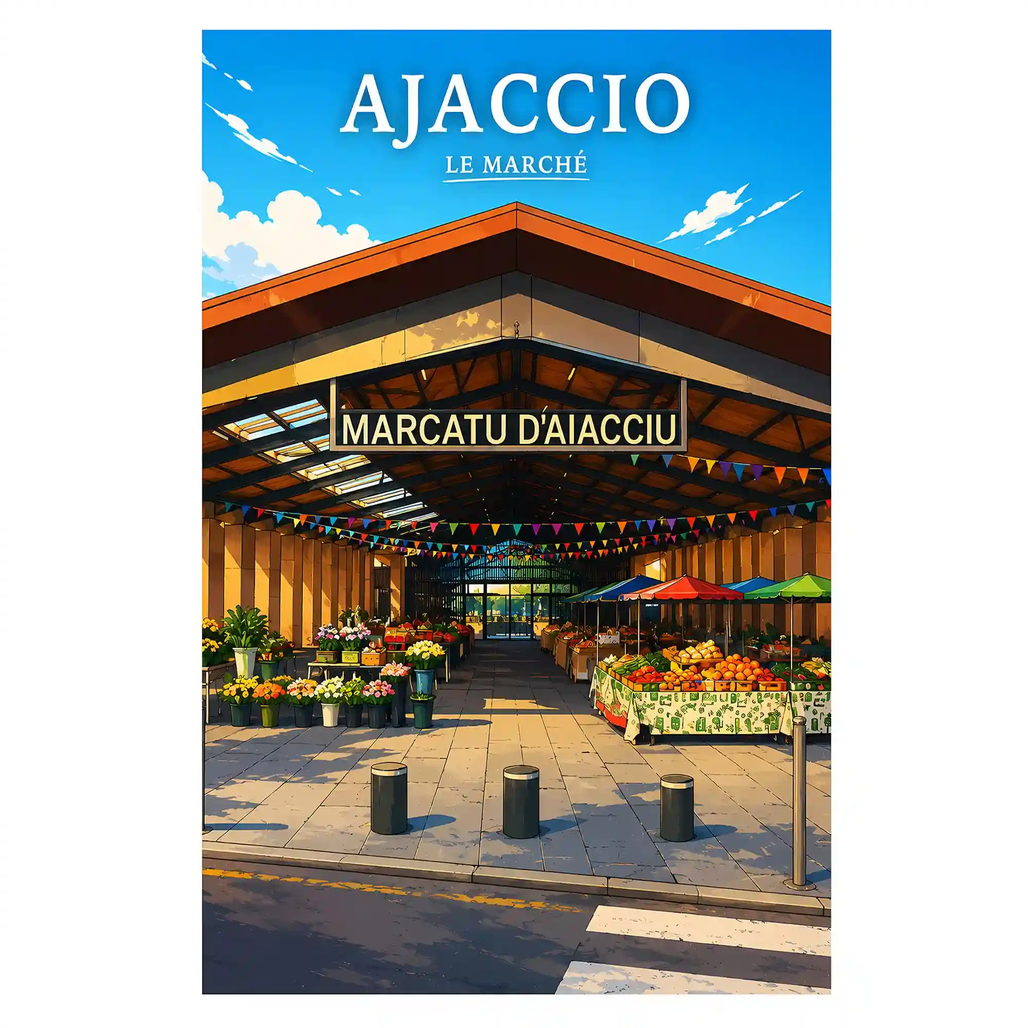 Affiche - Ajaccio - Le Marché