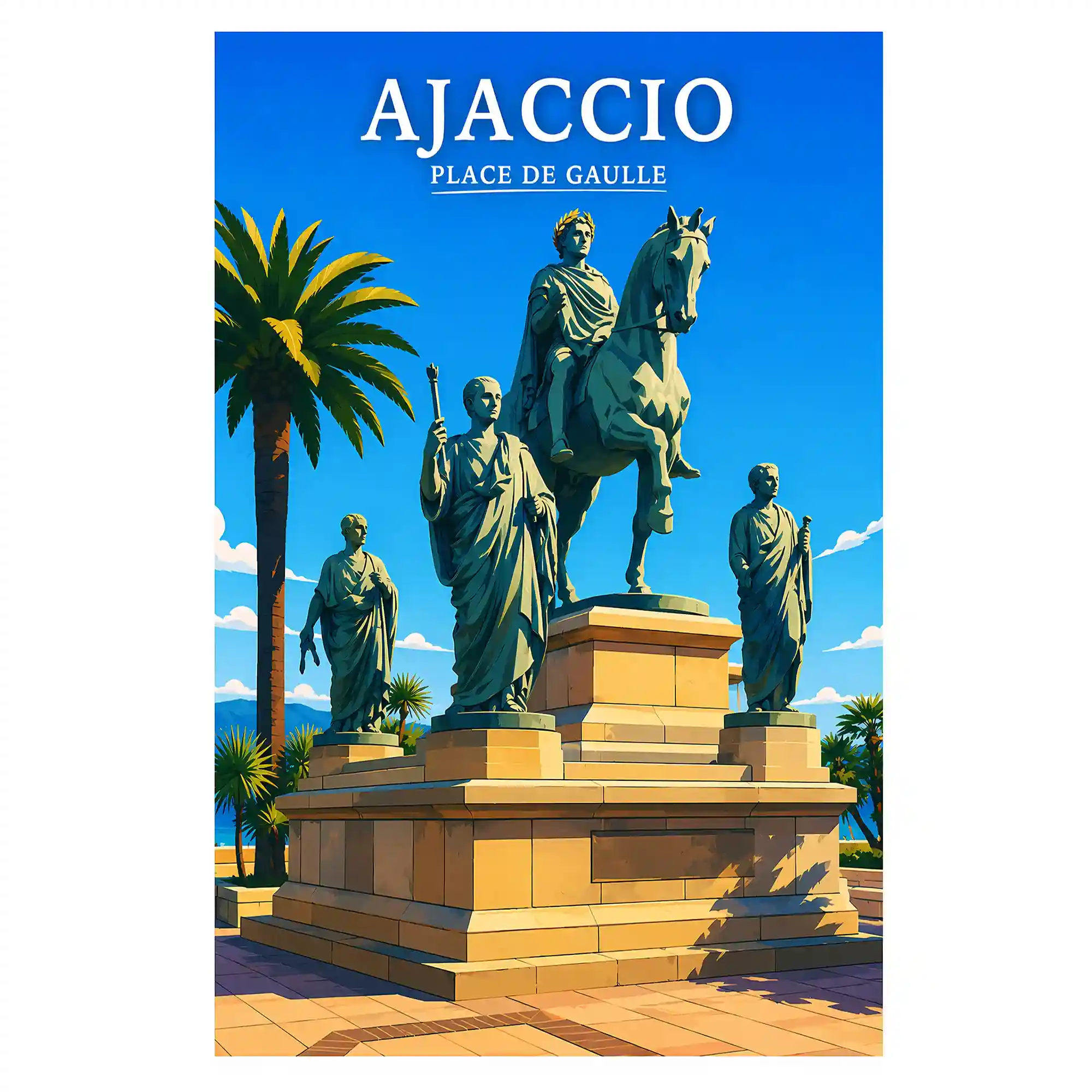 Affiche - Ajaccio - Place de Gaulle