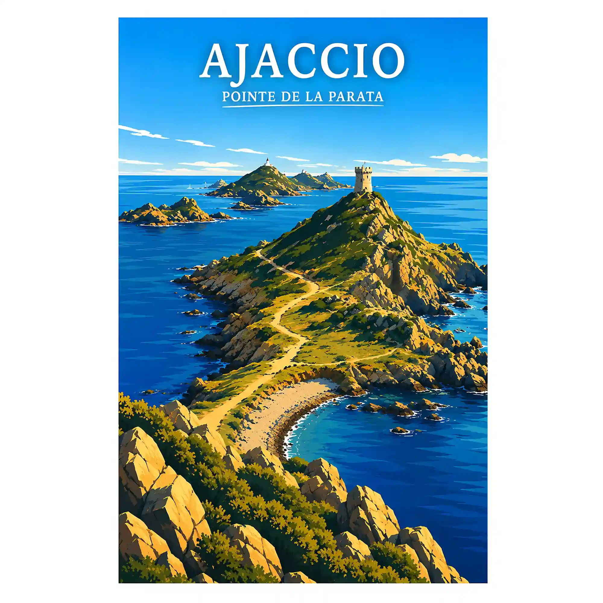 Affiche - Ajaccio - Pointe de la Parata
