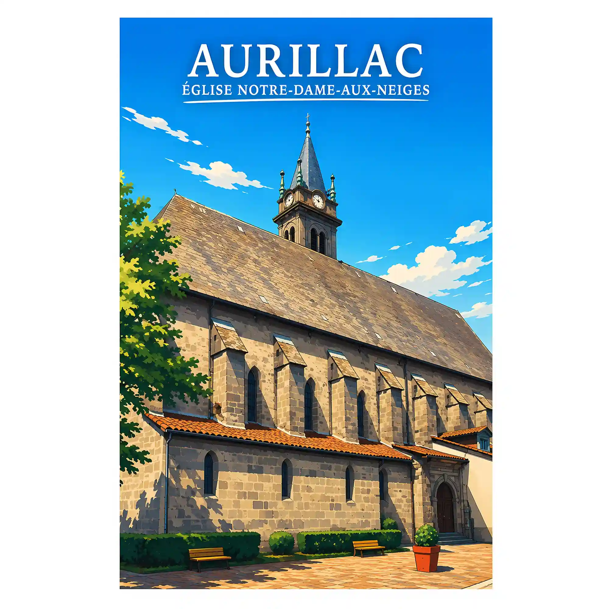 Affiche - Aurillac - Église Notre-Dame-aux-Neiges