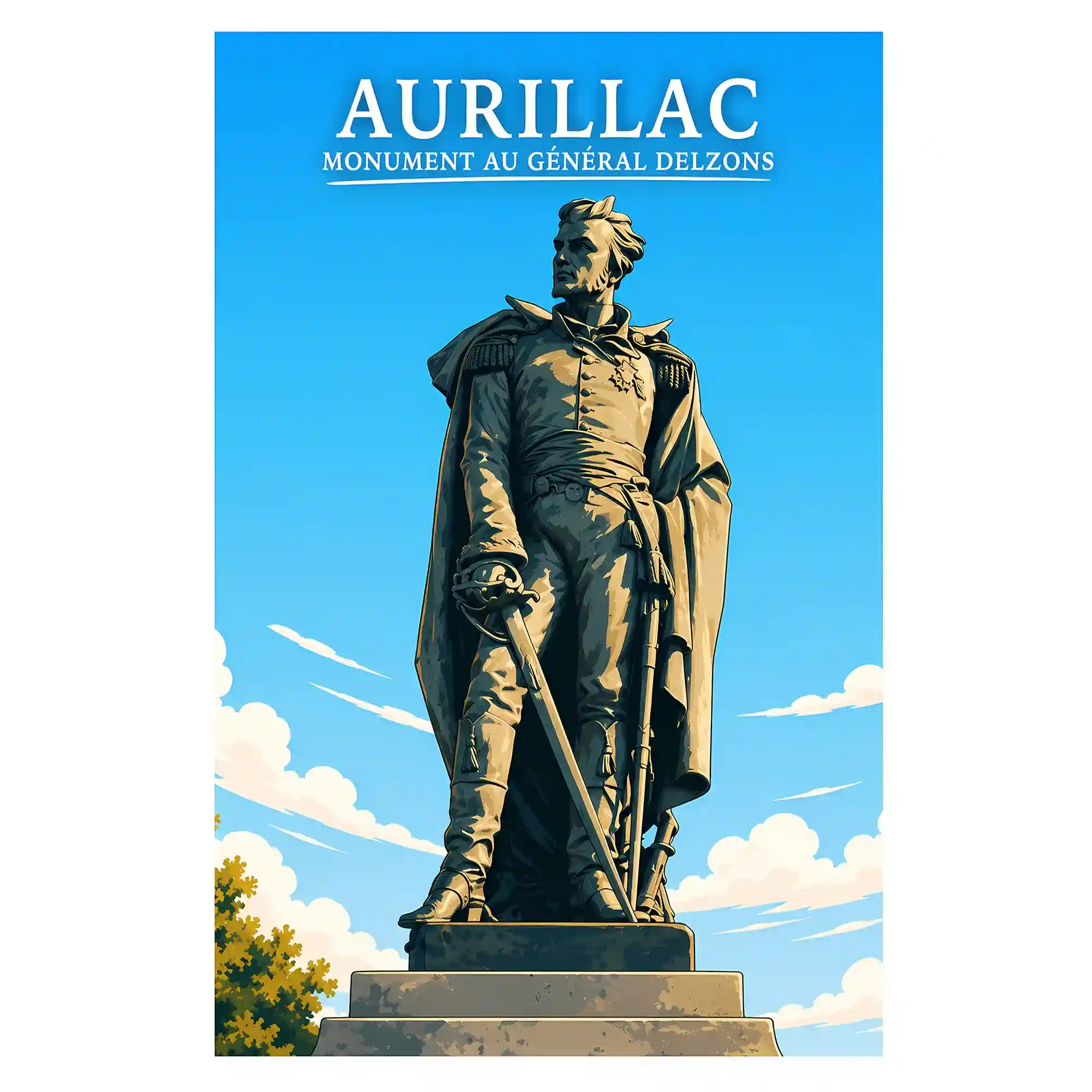 Affiche - Aurillac - Monument au Général Delzons