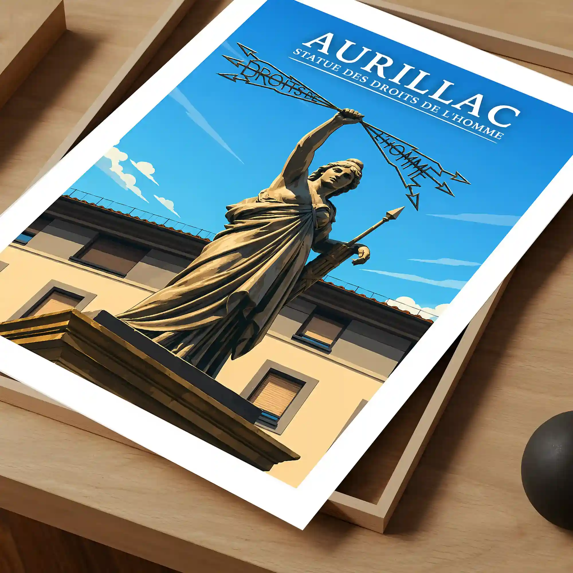 Affiche - Aurillac - Statue des Droits de l'Homme - Image 4