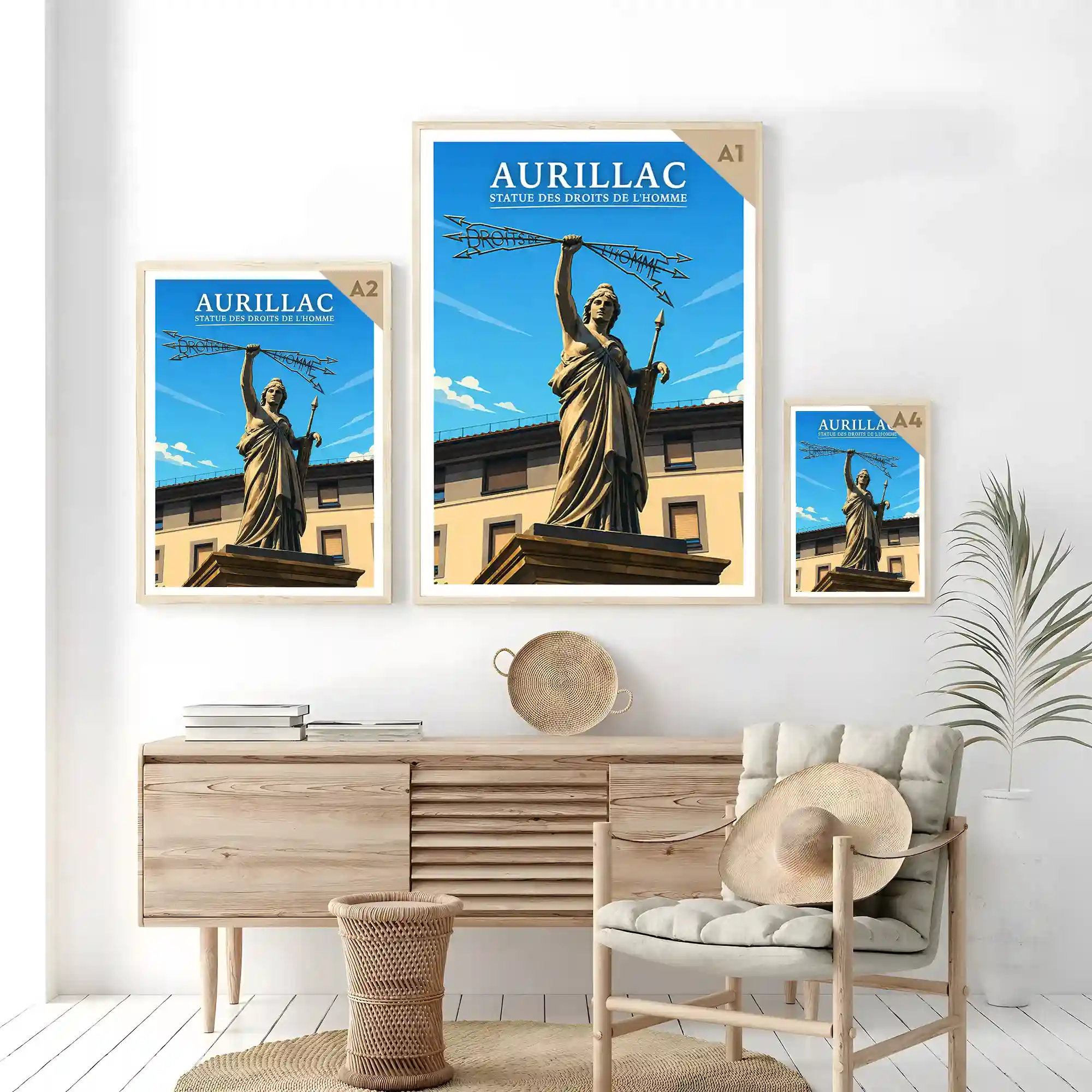 Affiche - Aurillac - Statue des Droits de l'Homme - Image 7