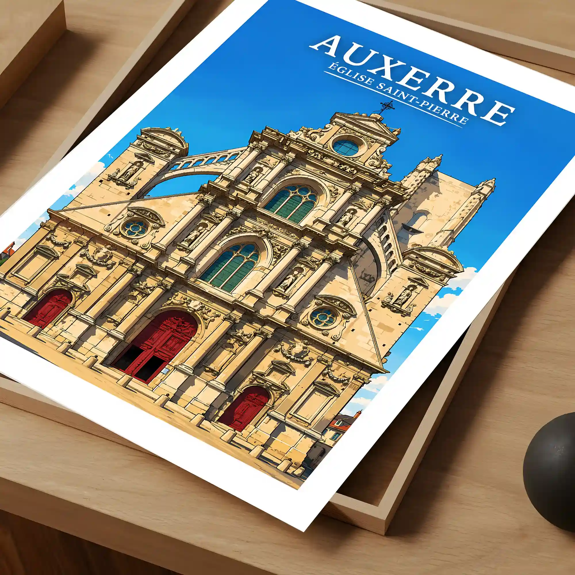 Affiche - Auxerre - Église Saint-Pierre - Image 4