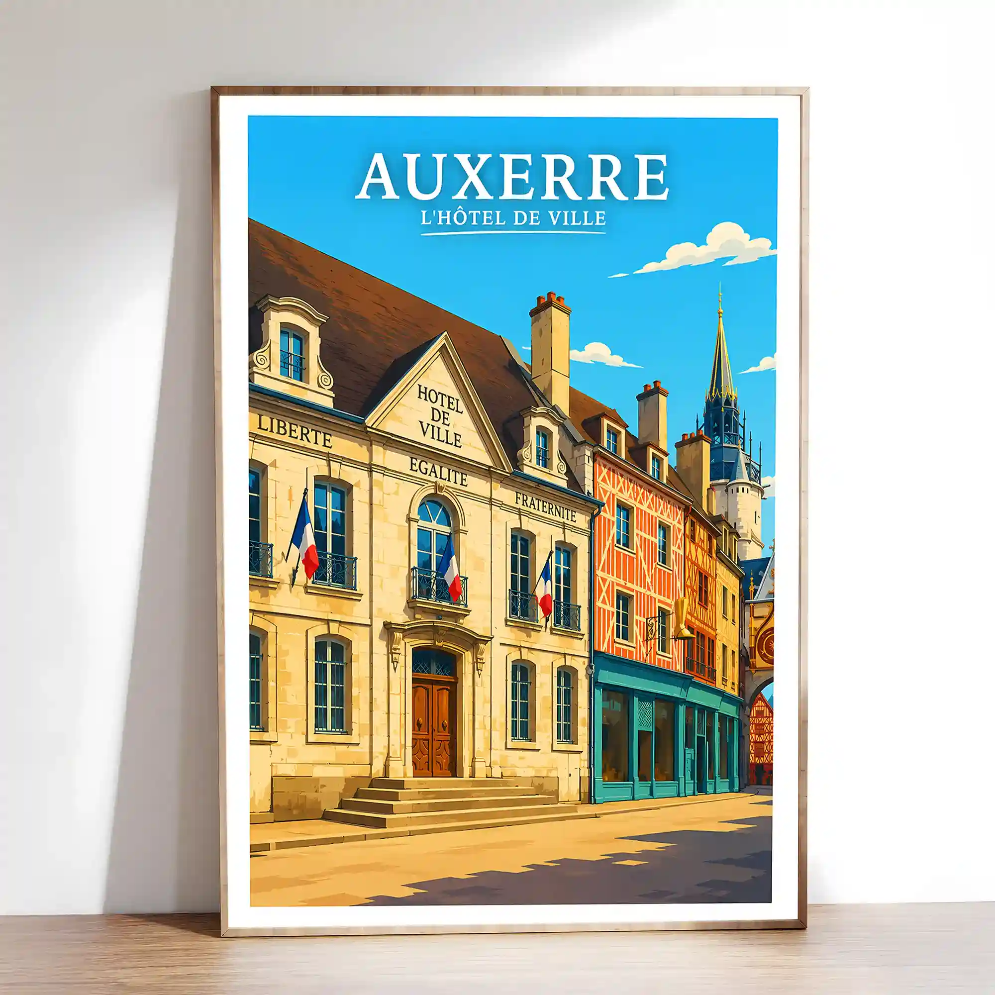 Affiche - Auxerre - L'Hôtel de Ville - Image 2