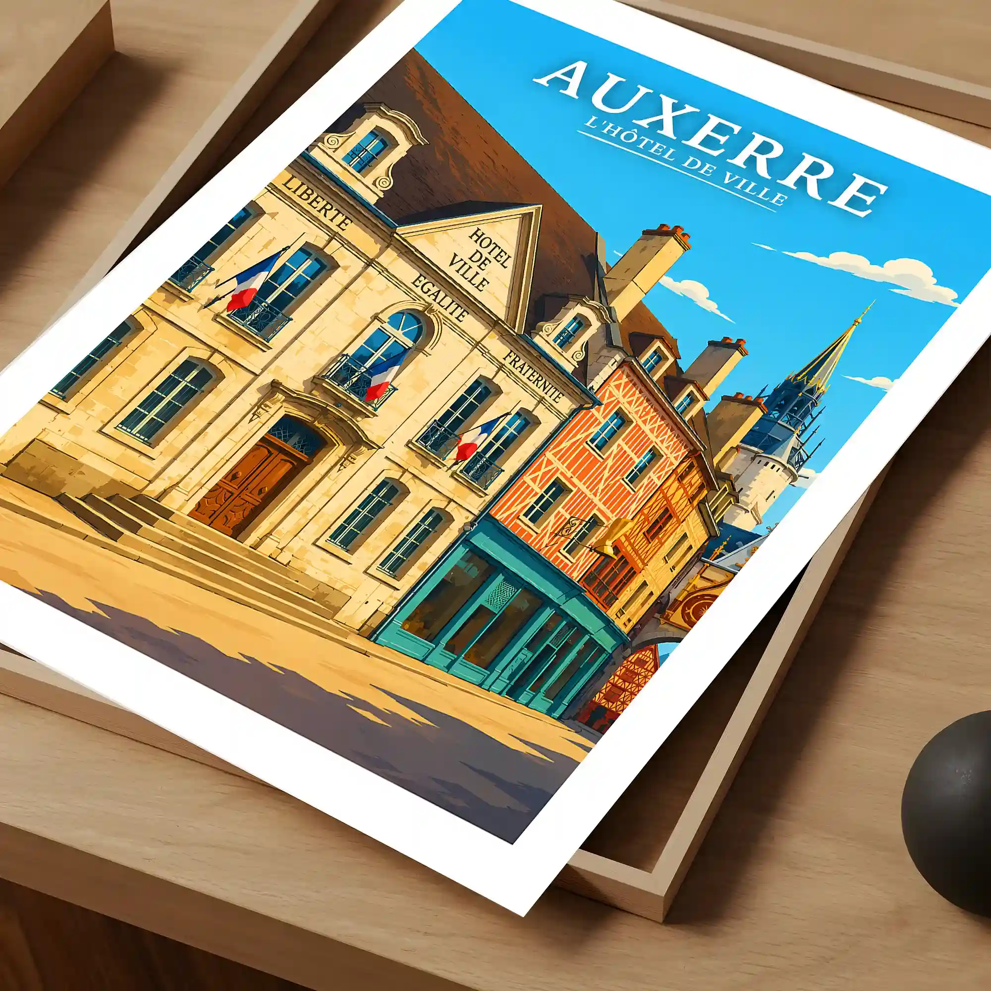 Affiche - Auxerre - L'Hôtel de Ville - Image 4