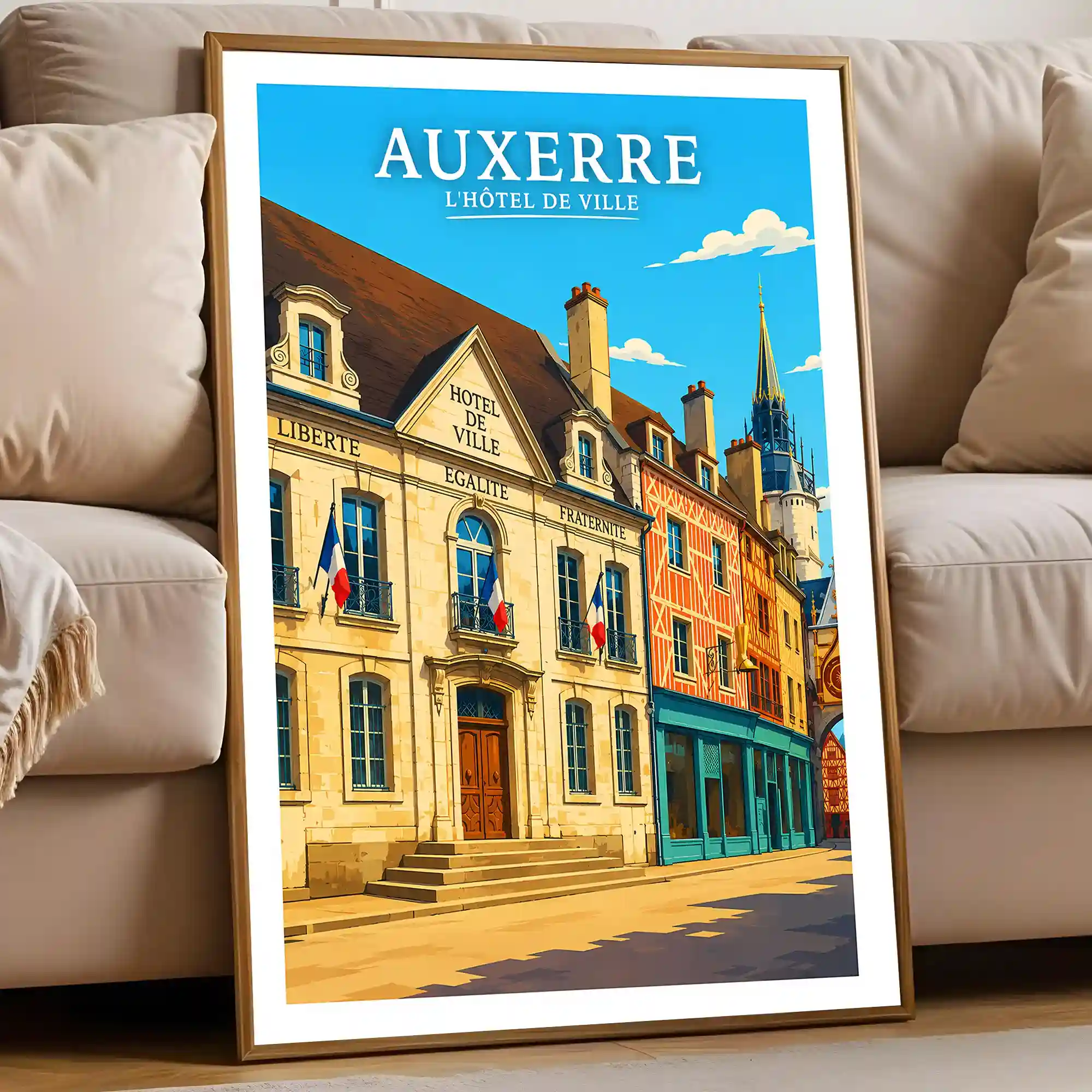 Affiche - Auxerre - L'Hôtel de Ville - Image 5