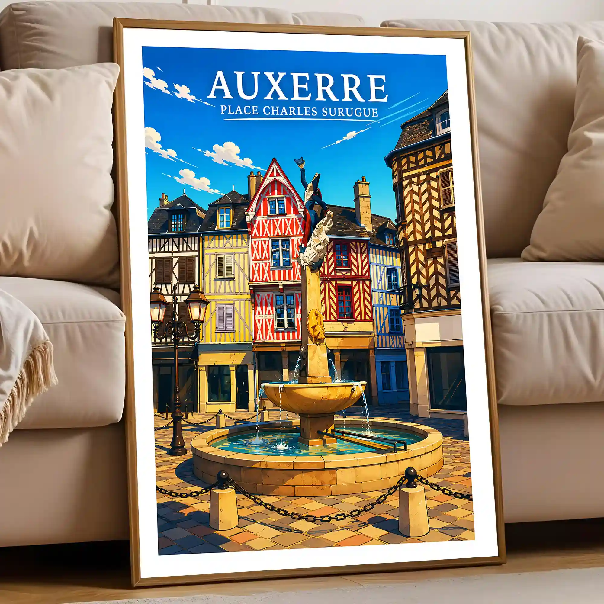 Affiche - Auxerre - Place Charles Surugue - Image 5