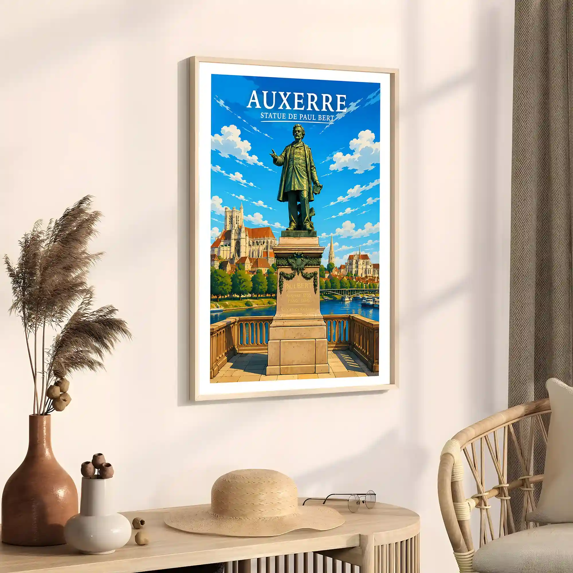 Affiche - Auxerre - Statue de Paul Bert - Image 3