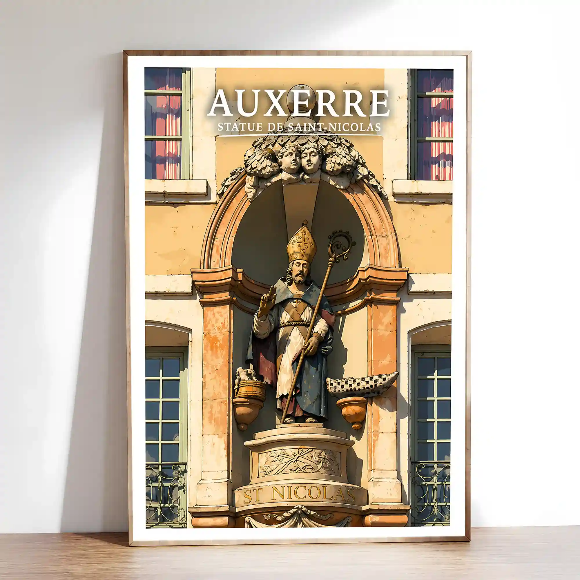 Affiche - Auxerre - Statue de Saint-Nicolas - Image 2