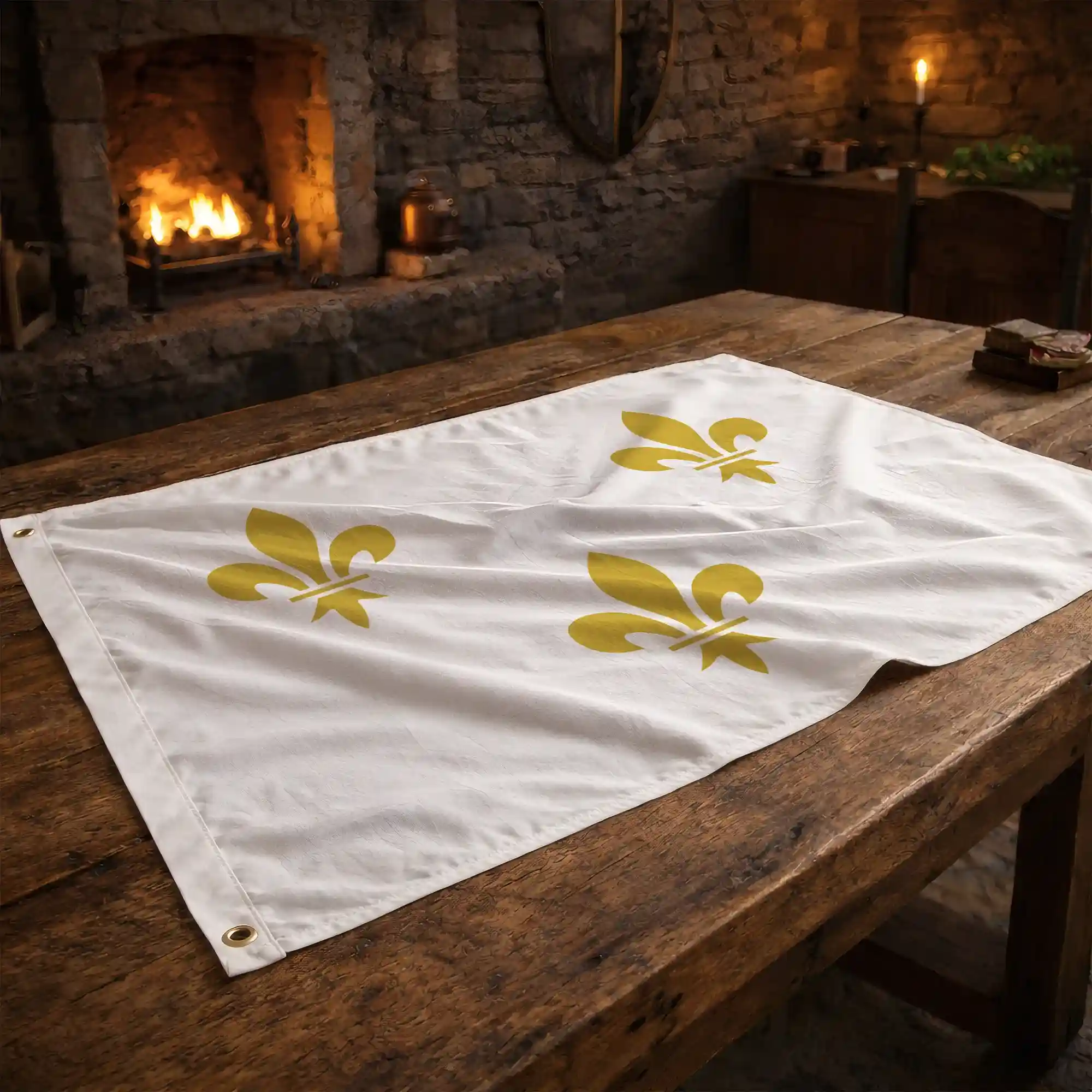 Drapeau Blanc - Fleur de Lys - Image 2