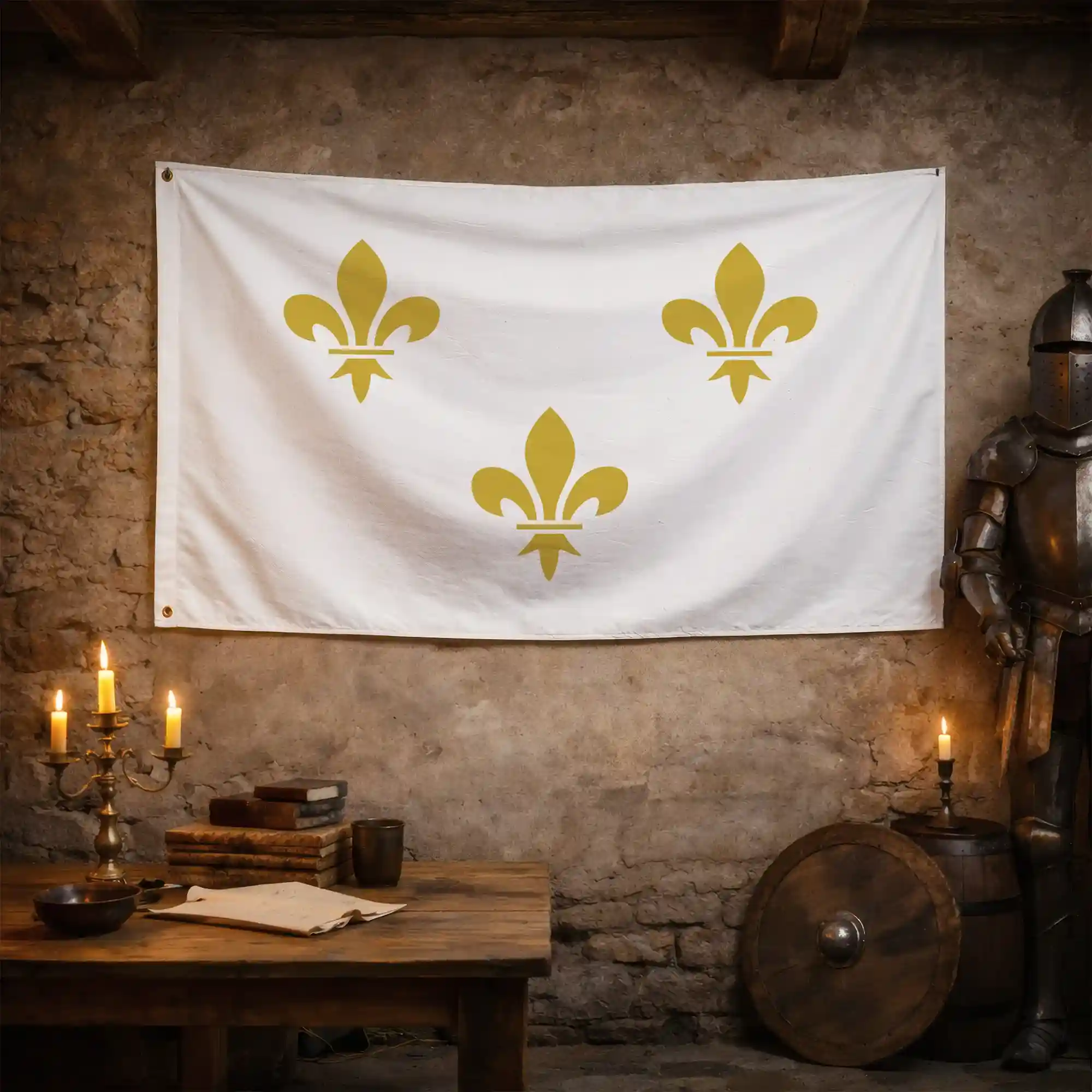Drapeau Blanc - Fleur de Lys - Image 3