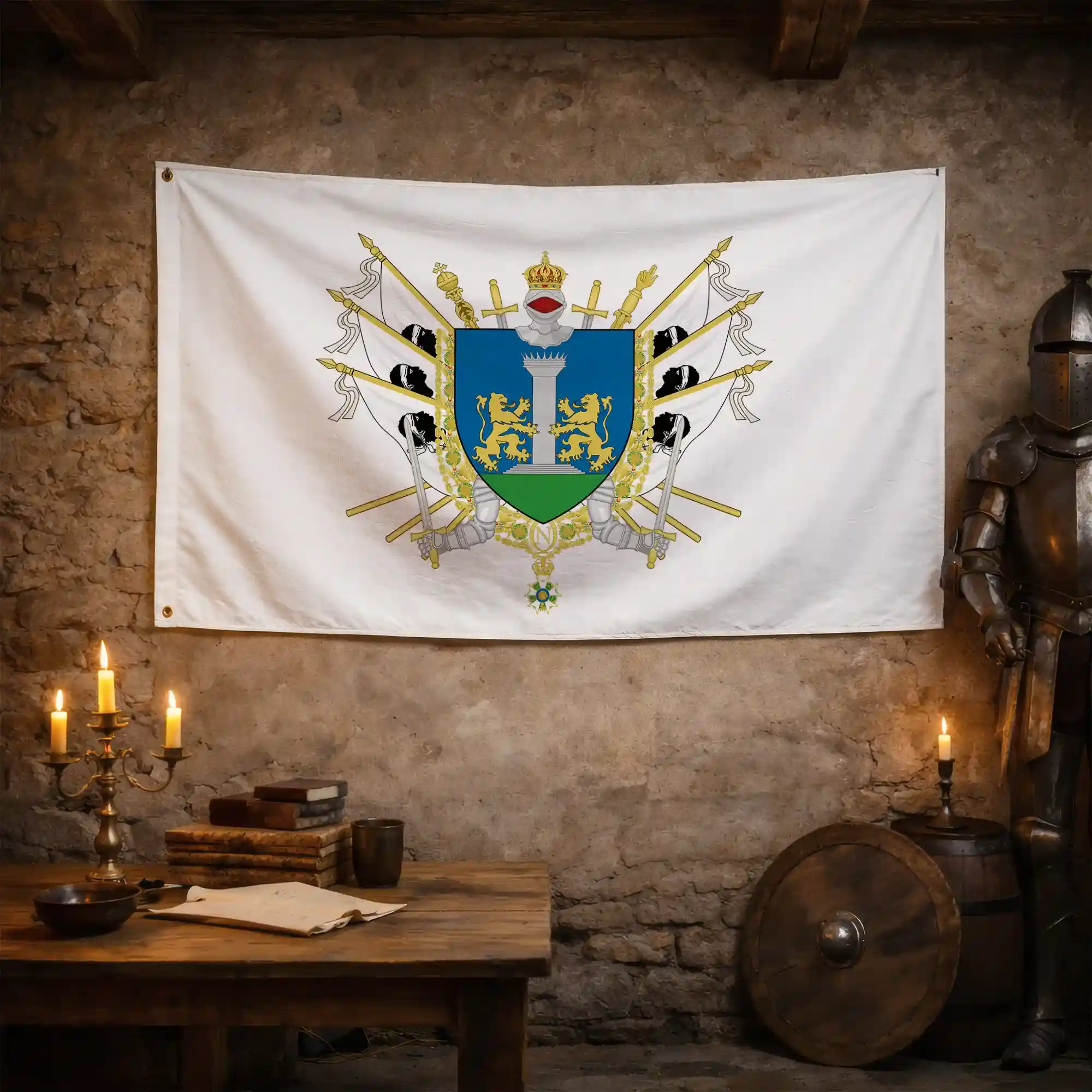 Drapeau - Blason d'Ajaccio - Image 3