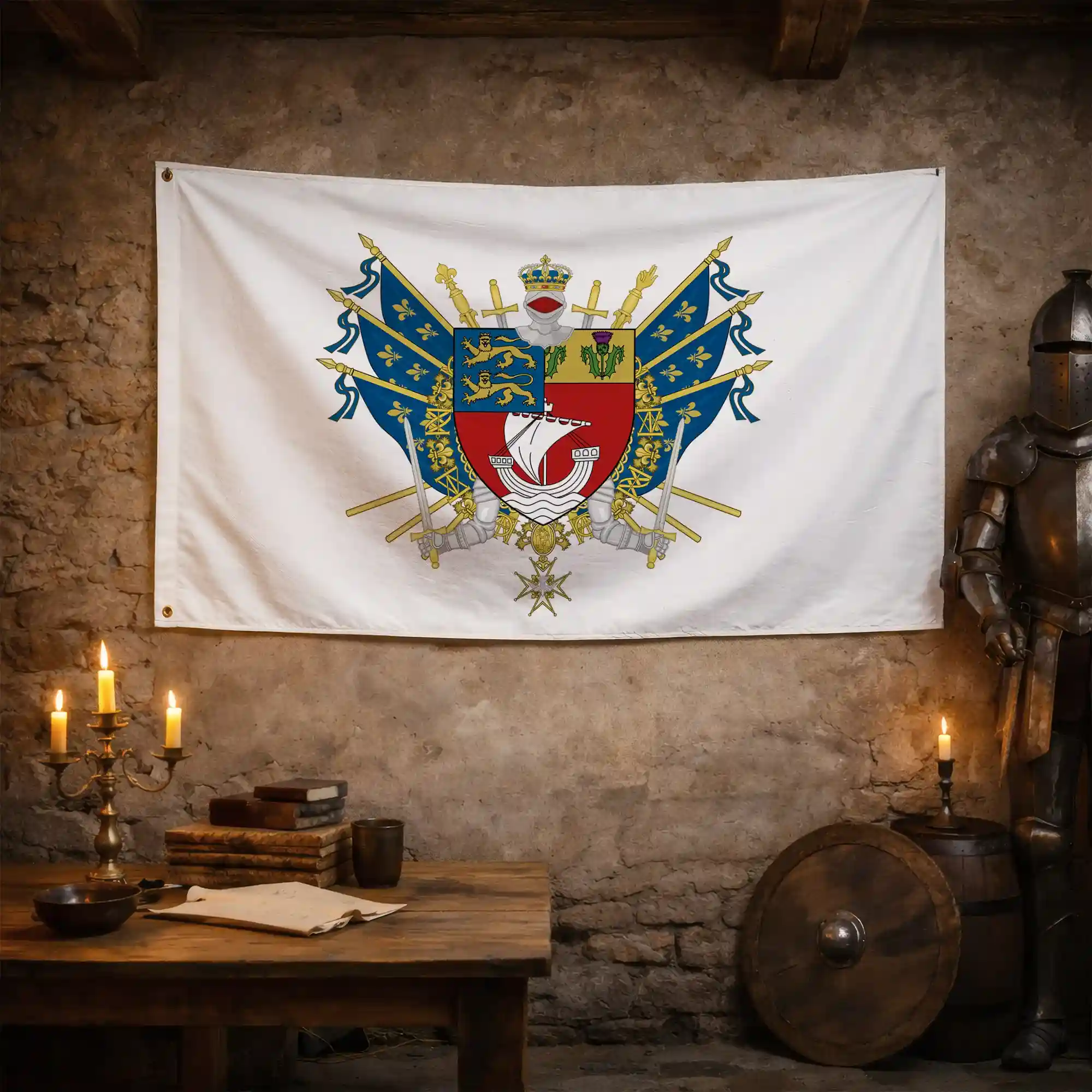 Drapeau - Blason d'Asnières-sur-Seine - Image 3
