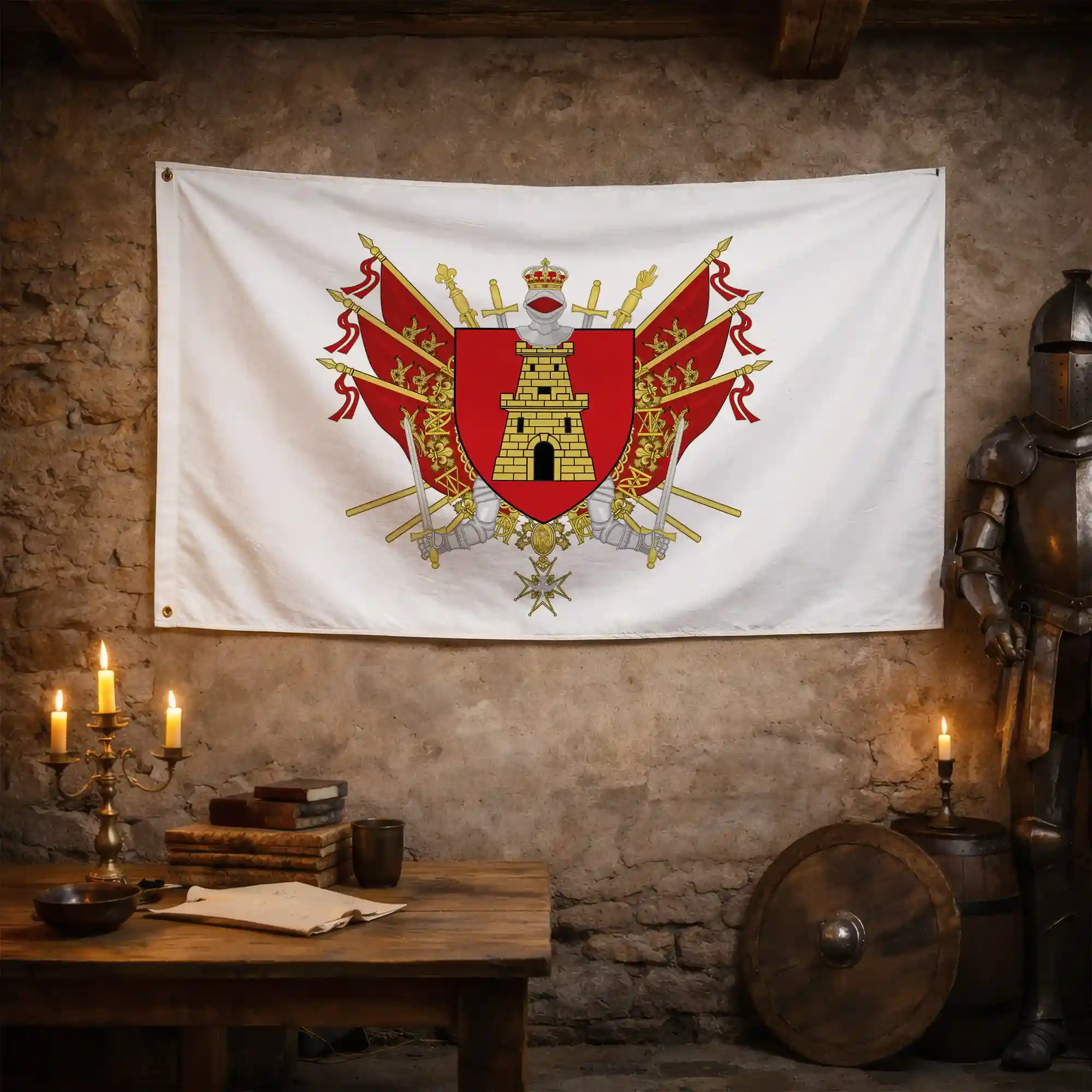 Drapeau - Blason de Caen - Image 3