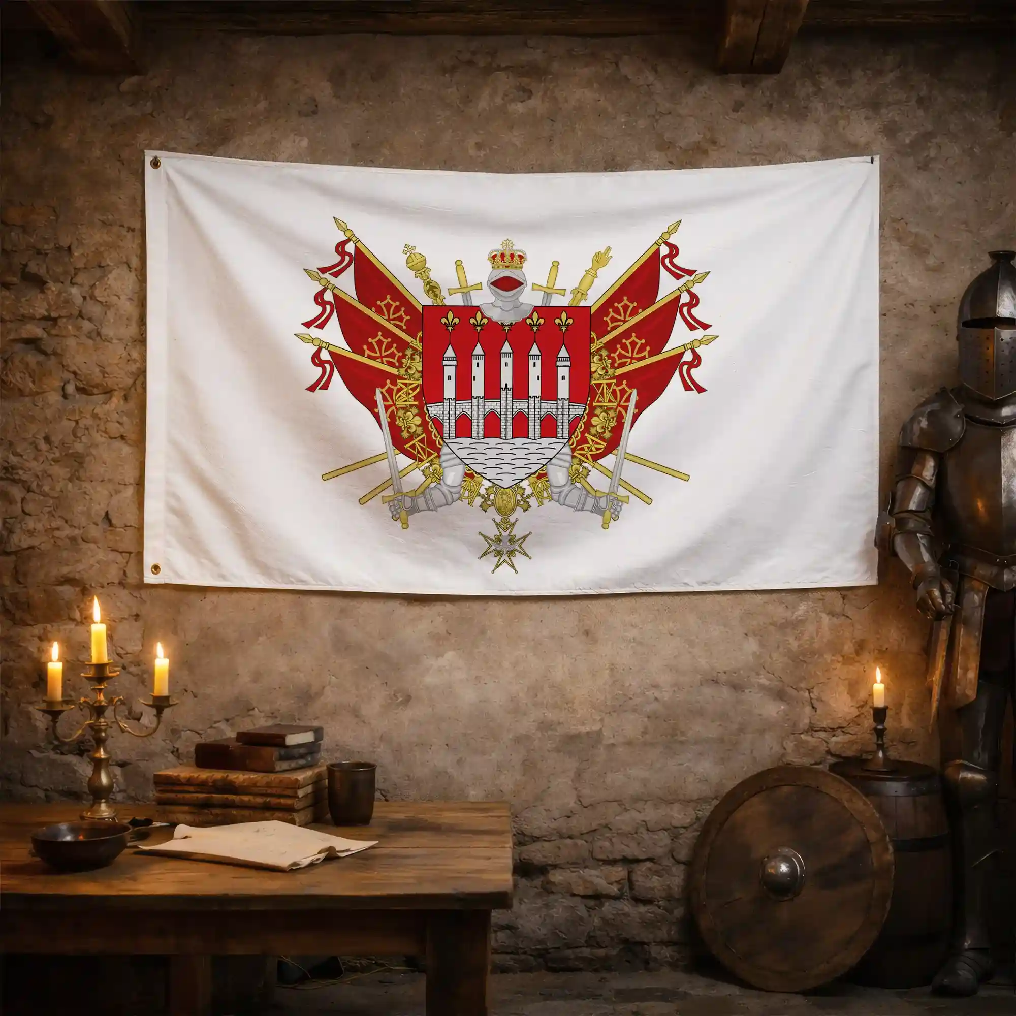 Drapeau - Blason de Cahors - Image 3