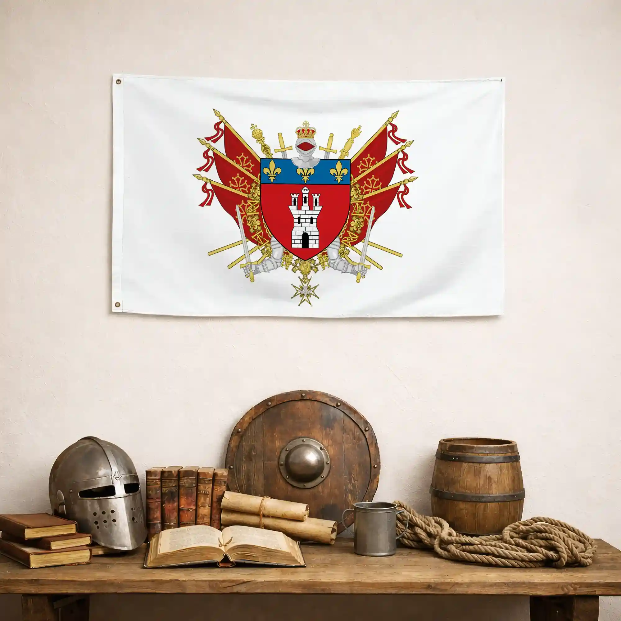 Drapeau - Blason de Castelnaudary - Image 4