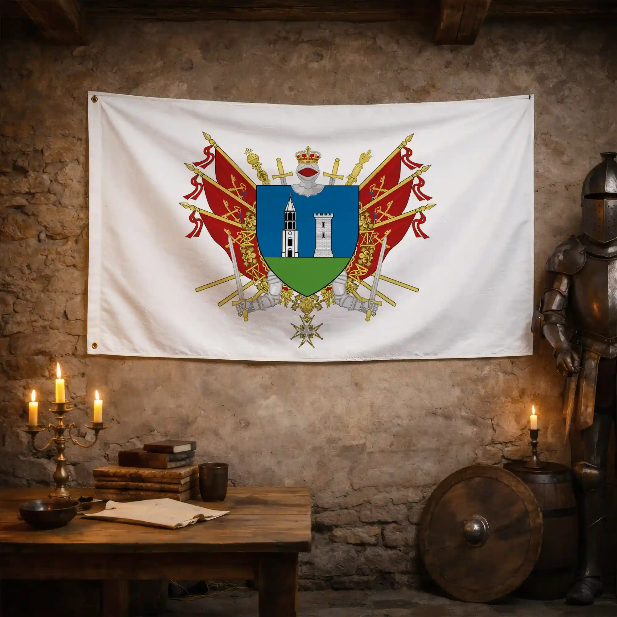 Drapeau - Blason de Cavaillon - Image 3