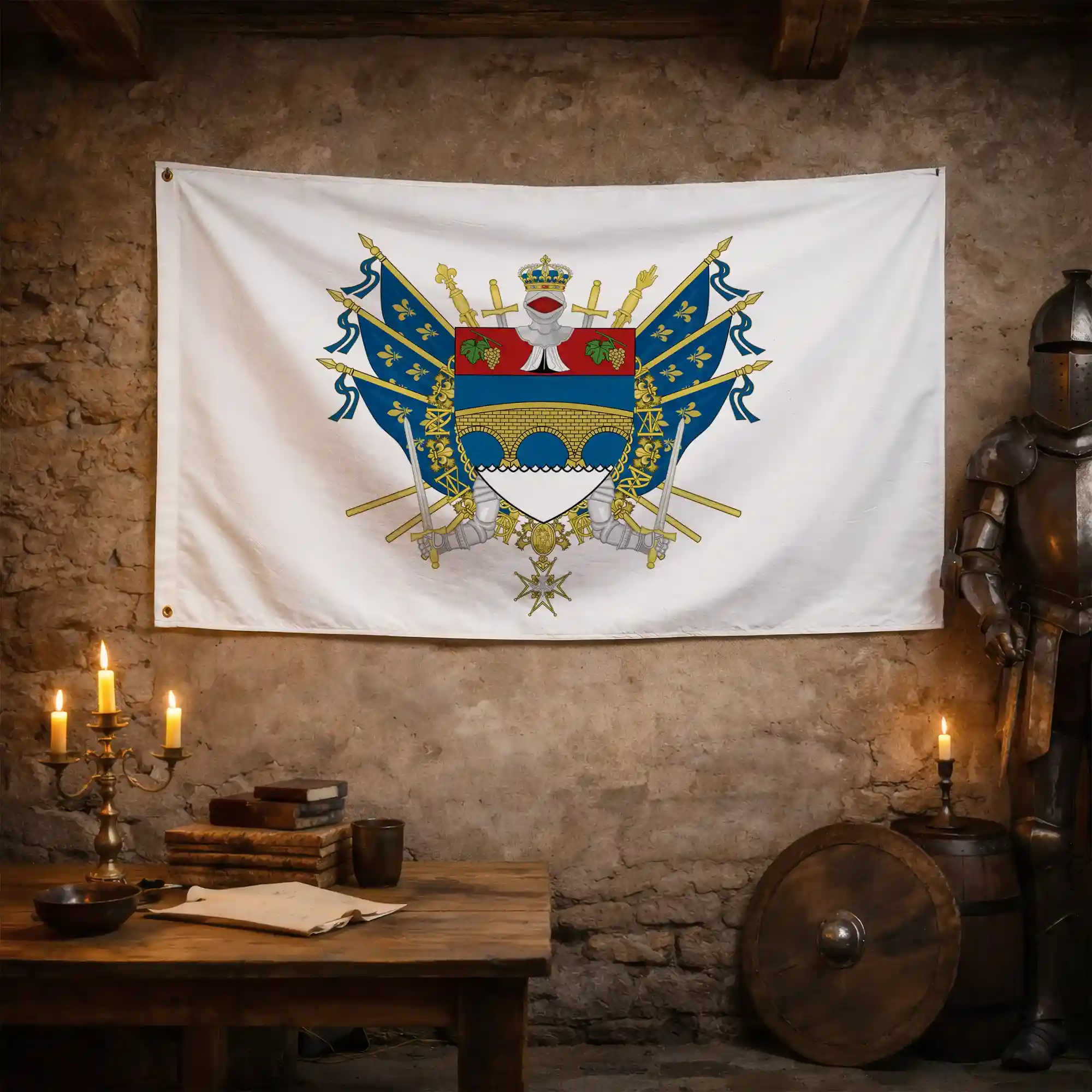 Drapeau - Blason de Courbevoie - Image 3