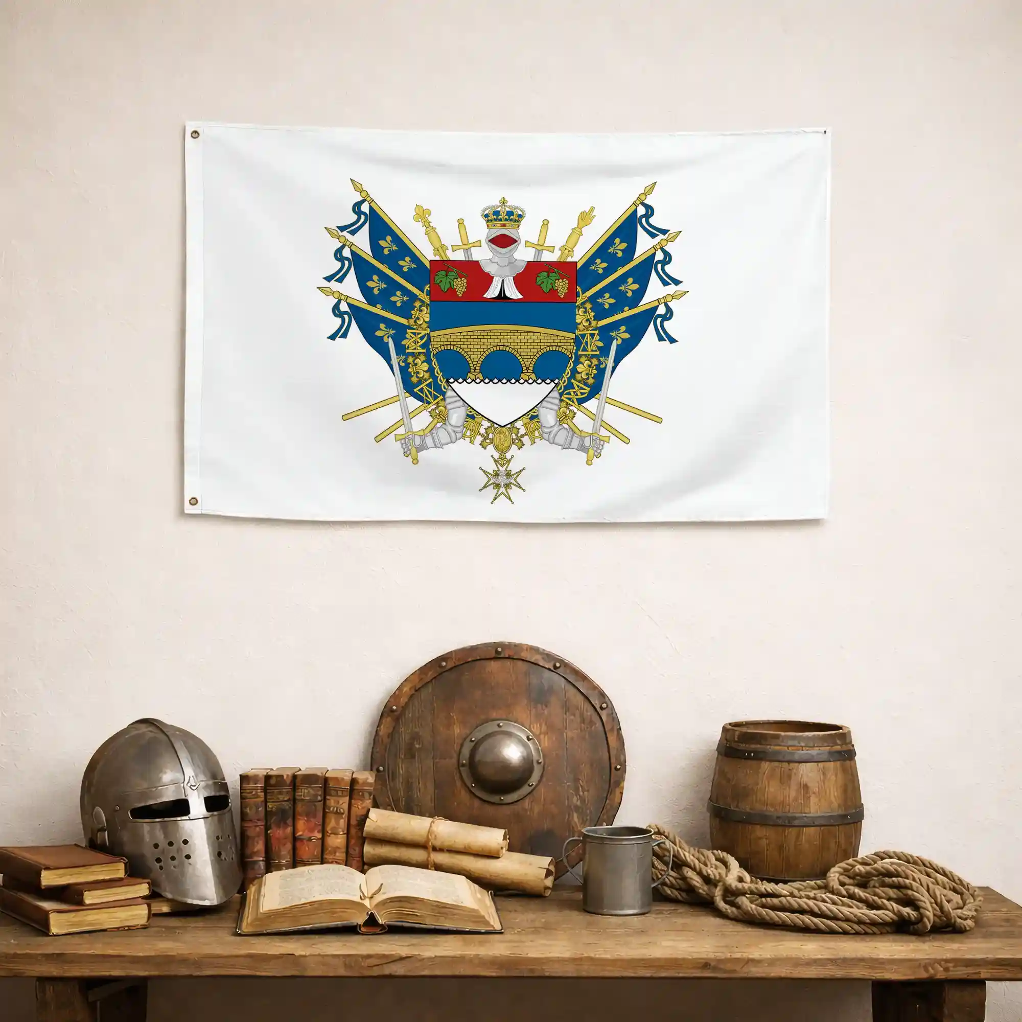 Drapeau - Blason de Courbevoie - Image 4
