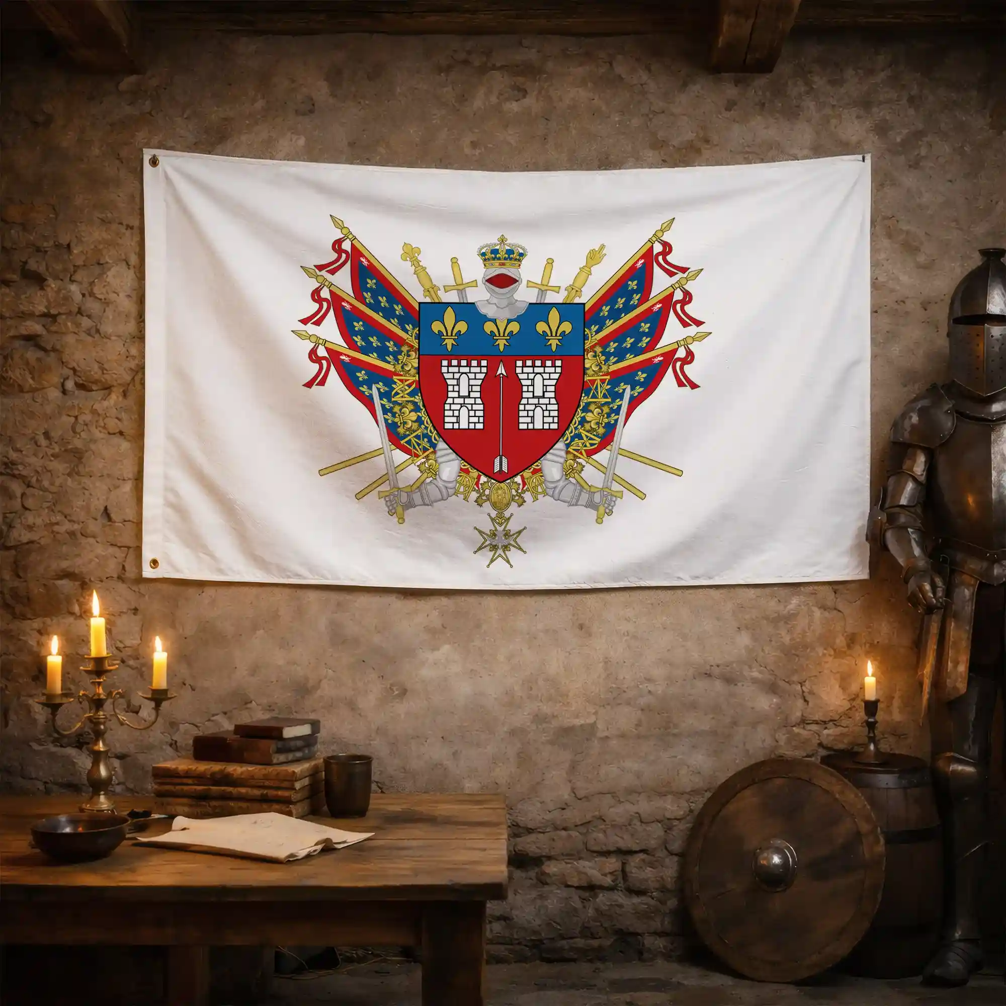 Drapeau - Blason de La Flèche - Image 3