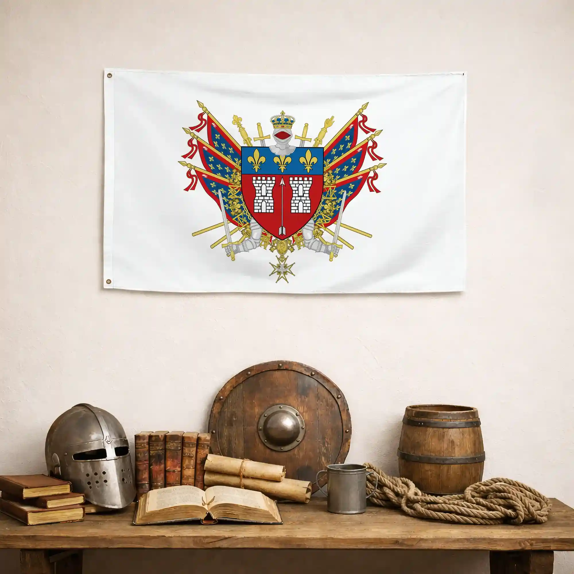 Drapeau - Blason de La Flèche - Image 4