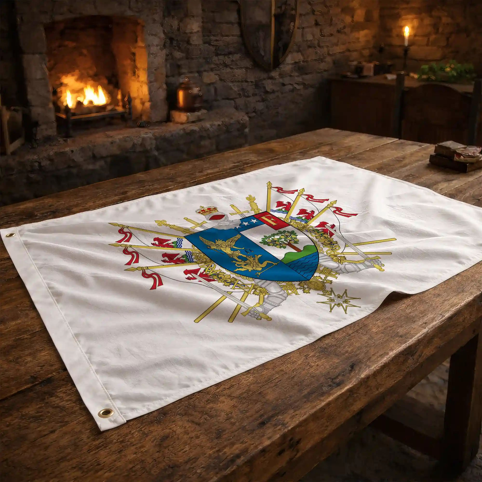 Drapeau - Blason de Menton - Image 2