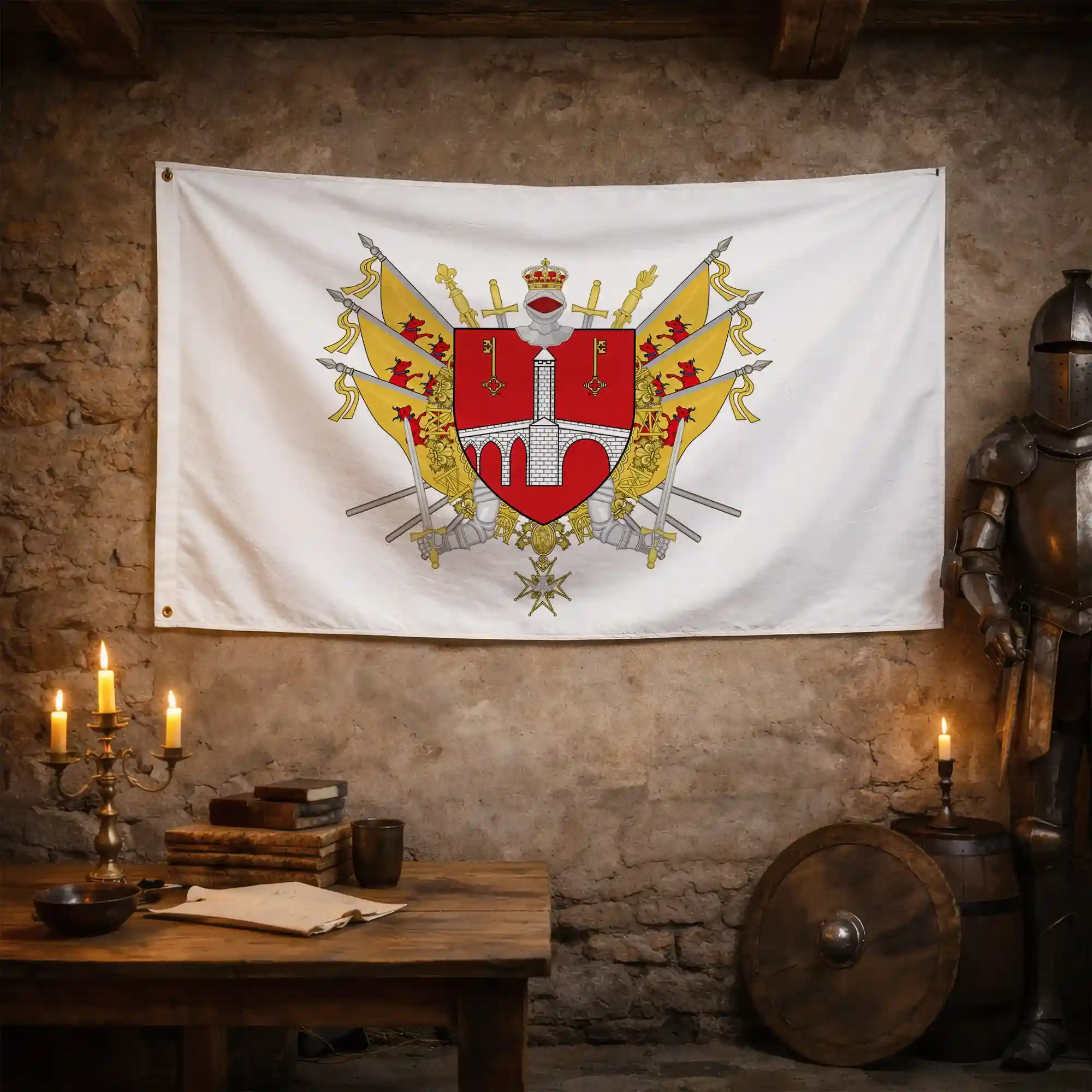 Drapeau - Blason d'Orthez - Image 3