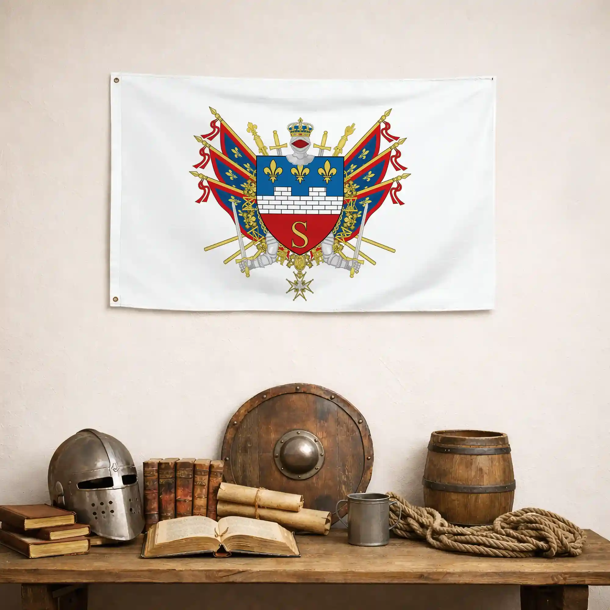 Drapeau - Blason de Saumur - Image 4