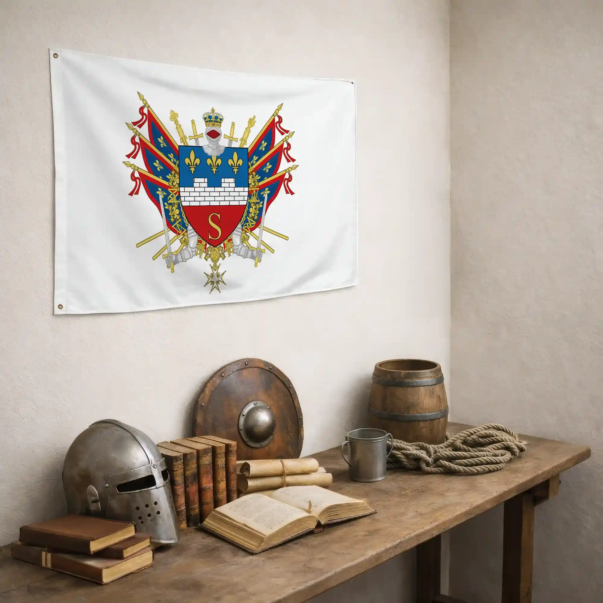 Drapeau - Blason de Saumur - Image 5