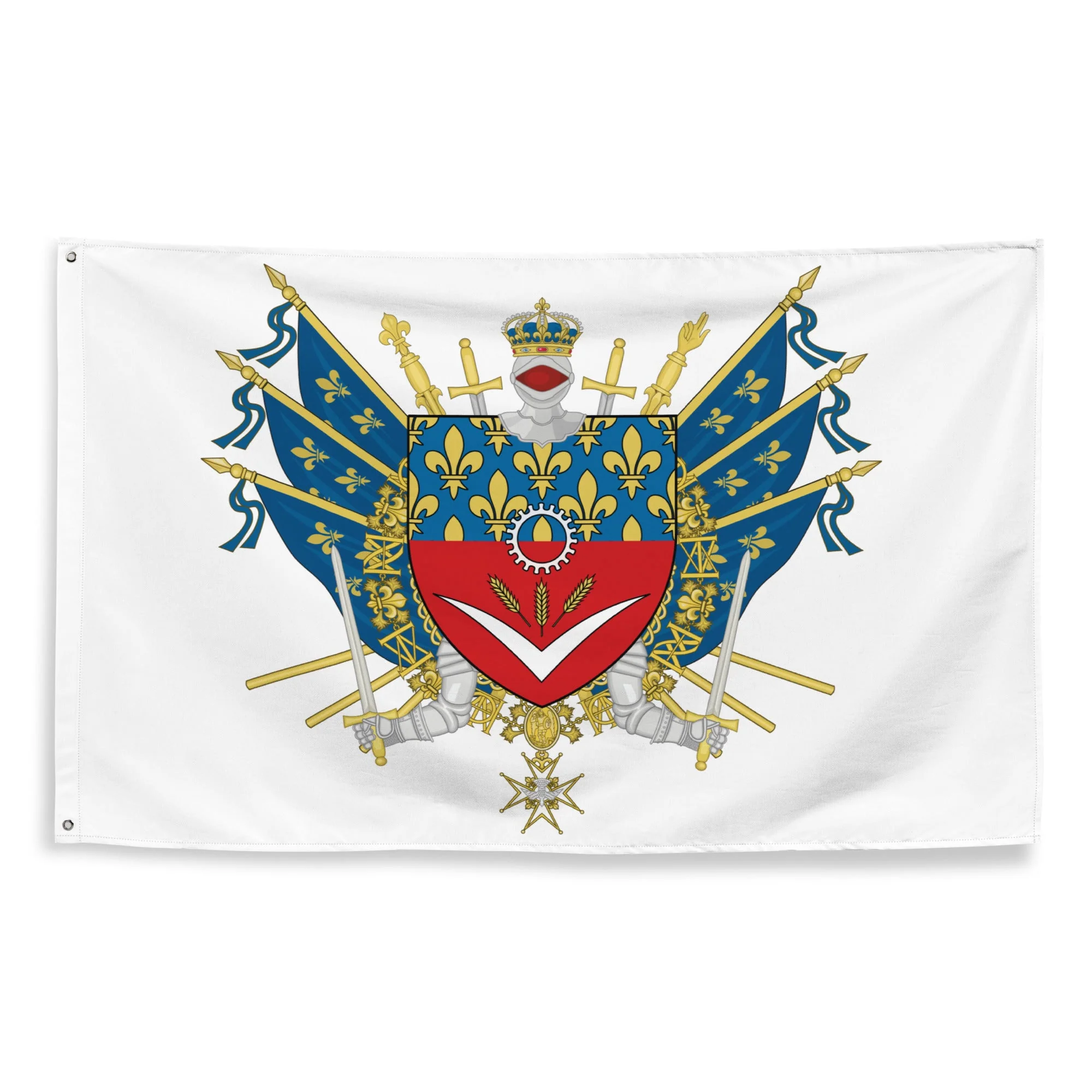 Drapeau - Blason de Seine-Saint-Denis (93)