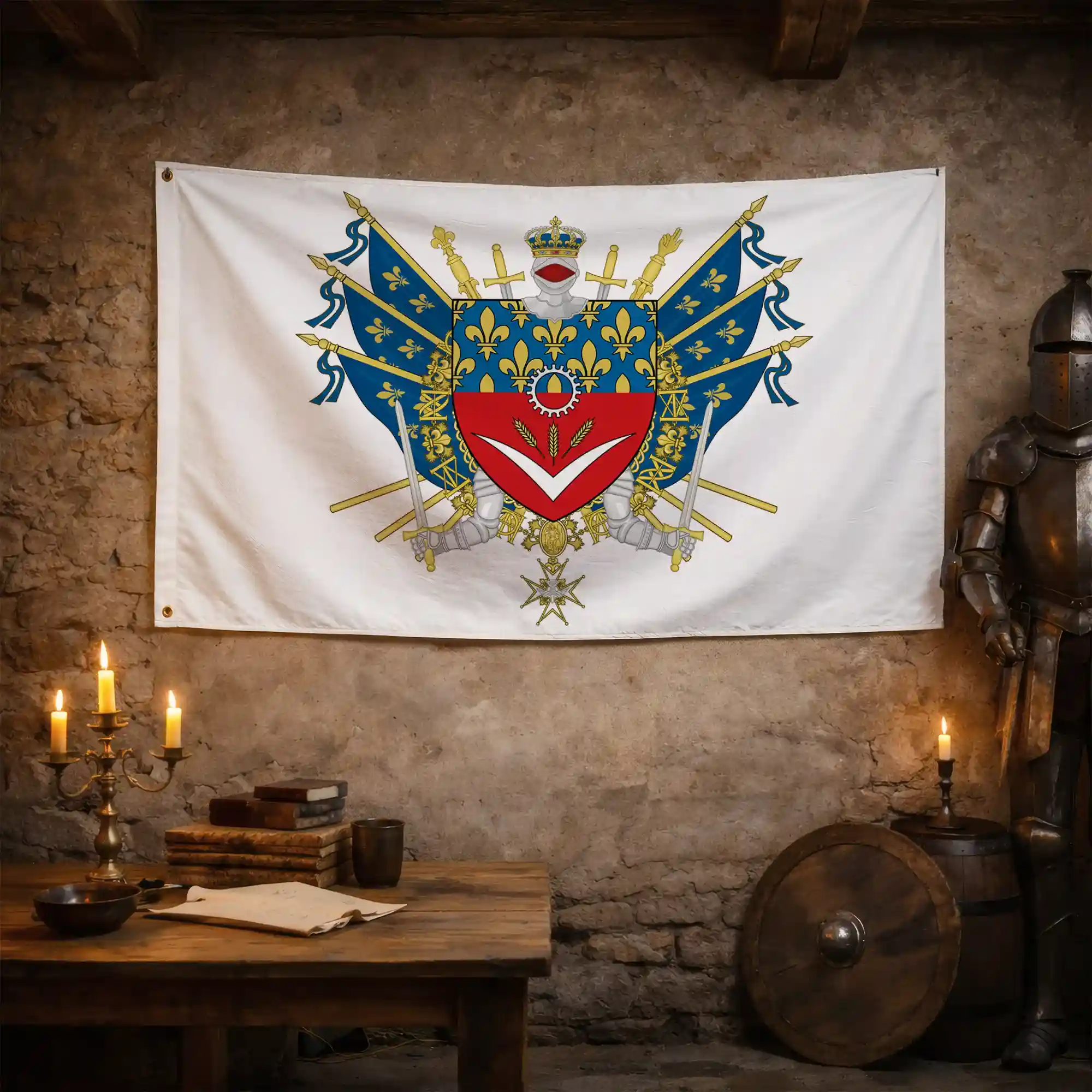 Drapeau - Blason de Seine-Saint-Denis (93) - Image 3
