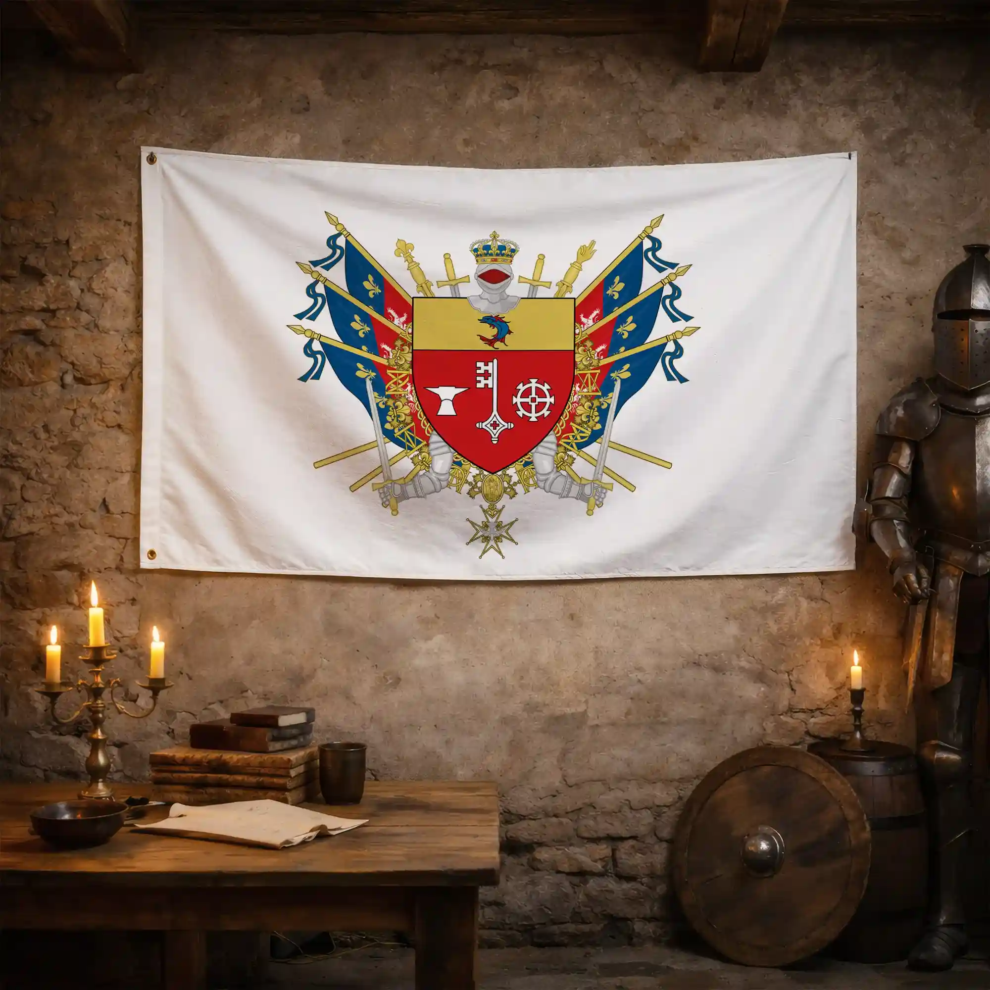 Drapeau - Blason de Vénissieux - Image 3